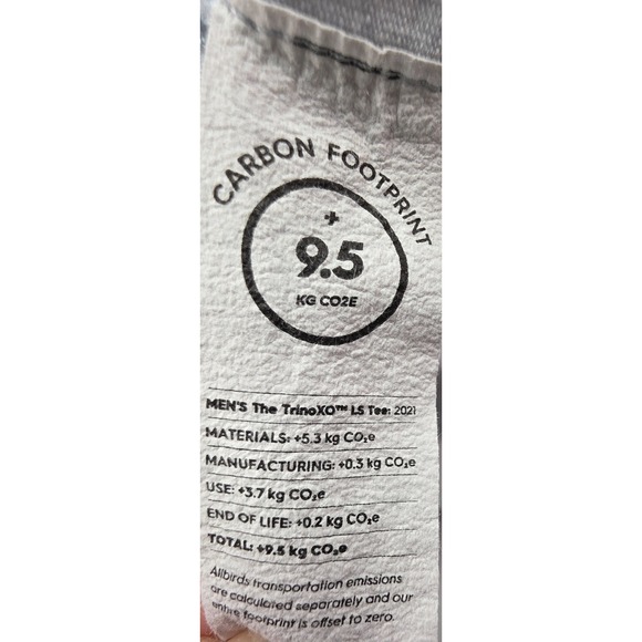 Allbirds The TrinoXO Long Sleeve Tee Men's L Gray Merino Blend Activewear Shirt - Picture 6 of 8